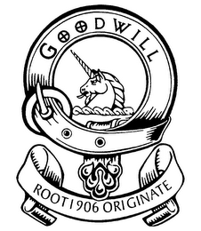 GOOD WILL ROOT 1906 ORIGINATE logo