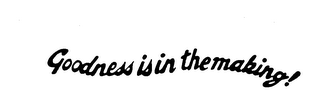 GOODNESS IS IN THE MAKING! logo