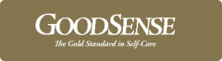 GOODSENSE THE GOLD STANDARD IN SELF-CARE logo
