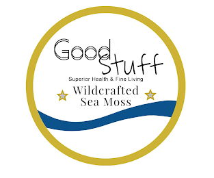 GOODSTUFF SUPERIOR HEALTH & FINE LIVING WILDCRAFTED SEA MOSS logo