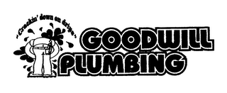 GOODWILL PLUMBING CRACKIN' DOWN ON DRIPS logo