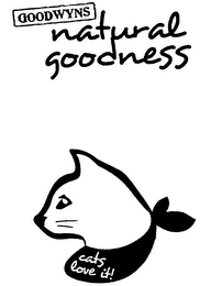 GOODWYNS NATURAL GOODNESS CATS LOVE IT! logo