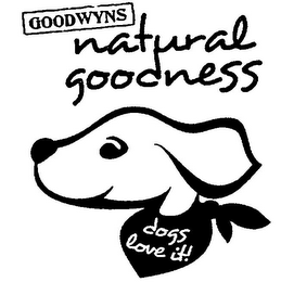 GOODWYNS NATURAL GOODNESS DOGS LOVE IT! logo