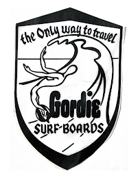 GORDIE SURFBOARDS THE ONLY WAY TO TRAVEL logo