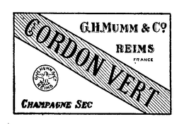 GORDON VERT G.H. MUMM & CO. REIMS FRANCE CHAMPAGNE SEC logo