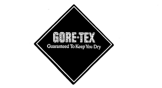 GORE-TEX GUARANTEED TO KEEP YOU DRY