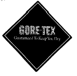 GORE-TEX GUARANTEED TO KEEP YOU DRY logo