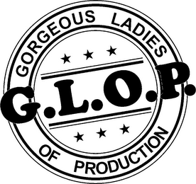 GORGEOUS LADIES OF PRODUCTION G.L.O.P. logo