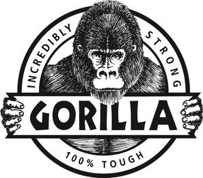 GORILLA 100% INCREDIBLY STRONG 100% TOUGH logo