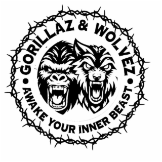 GORILLAZ & WOLVEZ AWAKE YOUR INNER BEAST logo