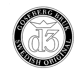 GOSEBERG BRUK SWEDISH ORIGINAL D3 logo