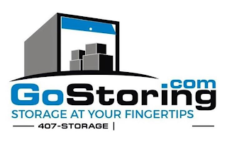 GOSTORING.COM STORAGE AT YOUR FINGERTIPS 407-STORAGE logo