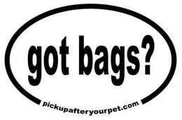 GOT BAGS? PICKUPAFTERYOURPET.COM logo