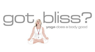 GOT BLISS? YOGA DOES A BODY GOOD logo