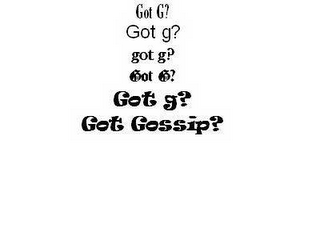 GOT G? GOT GOSSIP? logo