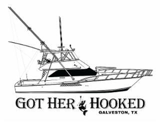 GOT HER HOOKED GALVESTON, TX logo