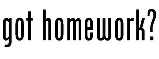 GOT HOMEWORK? logo