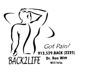 GOT PAIN BACK2LIFE logo