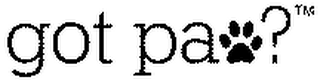 GOT PAW? logo