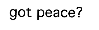 GOT PEACE? logo