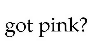 GOT PINK? logo