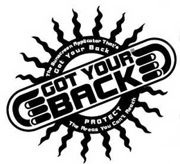 GOT YOUR BACK THE SUNSCREEN APPLICATOR THAT'S GOT YOUR BACK PROTECT THE AREAS YOU CAN'T REACH logo