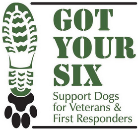 GOT YOUR SIX SUPPORT DOGS FOR VETERANS & FIRST RESPONDERS logo
