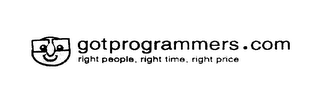 GOTPROGRAMMERS.COM RIGHT PEOPLE. RIGHT TIME. RIGHT PRICE. logo