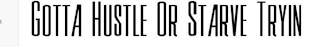 GOTTA HUSTLE OR STARVE TRYIN logo