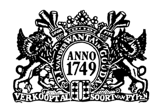 GOUDA PYPE ANNO 1749 P.J. VAN DER WANT AZ IN GOUDA VERKOOPT AL SOORT VAN PYPEN logo