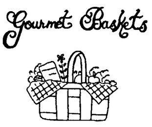 GOURMET BASKETS THE BASKETS GIVEN IN GOOD TASTE. logo
