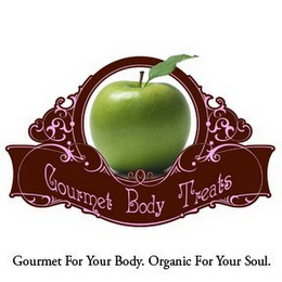 GOURMET BODY TREATS GOURMET FOR YOUR BODY. ORGANIC FOR YOUR SOUL. logo