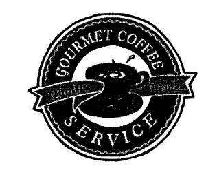 GOURMET COFFEE SERVICE QUALITY PRIDE logo