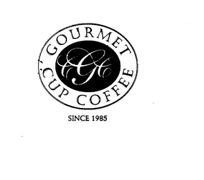 GOURMET CUP COFFEE SINCE 1985 logo