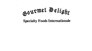 GOURMET DELIGHT SPECIALTY FOODS INTERNATIONALE logo