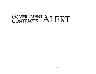 GOVERNMENT CONTRACTS ALERT logo