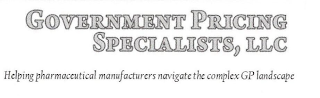 GOVERNMENT PRICING SPECIALISTS, LLC HELPING PHARMACEUTICAL MANUFACTURERS NAVIGATE THE COMPLEX GP LANDSCAPE logo