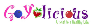 GOYOLICIOUS A TWIST TO A HEALTHY LIFE logo