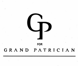 GP FOR GRAND PATRICIAN logo