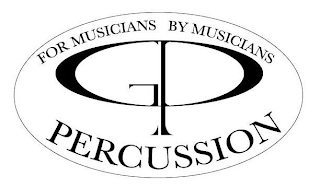 GP FOR MUSICIANS BY MUSICANS PERCUSSION logo