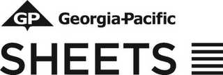 GP GEORGIA-PACIFIC SHEETS logo