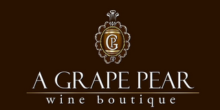 GP GP A GRAPE PEAR WINE BOUTIQUE logo