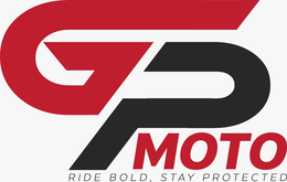 GP MOTO RIDE BOLD, STAY PROTECTED logo
