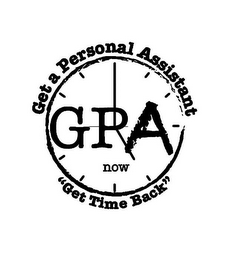 GPA NOW GET A PERSONAL ASSISTANT "GET TIME BACK" logo