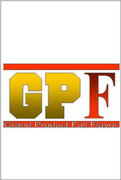 GPF GRAND PRODUCT FULL FLAVOR logo