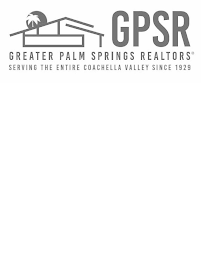 GPSR GREATER PALM SPRINGS REALTORS SERVING THE ENTIRE COACHELLA VALLEY SINCE 1929 logo