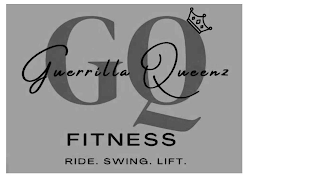 GQ GUERRILLA QUEENZ FITNESS RIDE. SWING. LIFT. logo