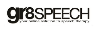 GR8 SPEECH YOUR ONLINE SOLUTION TO SPEECH THERAPY logo