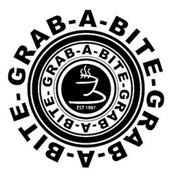GRAB-A-BITE-GRAB-A-BITE-GRAB-A-BITE-GRAB-A-BITE EST. 1987 logo