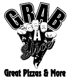 GRAB A SLICE GREAT PIZZAS & MORE logo